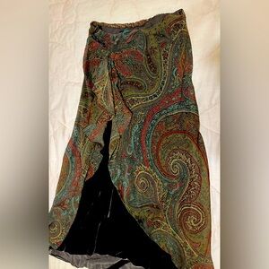 Vintage brown velvet with rayon overlay and silk lining